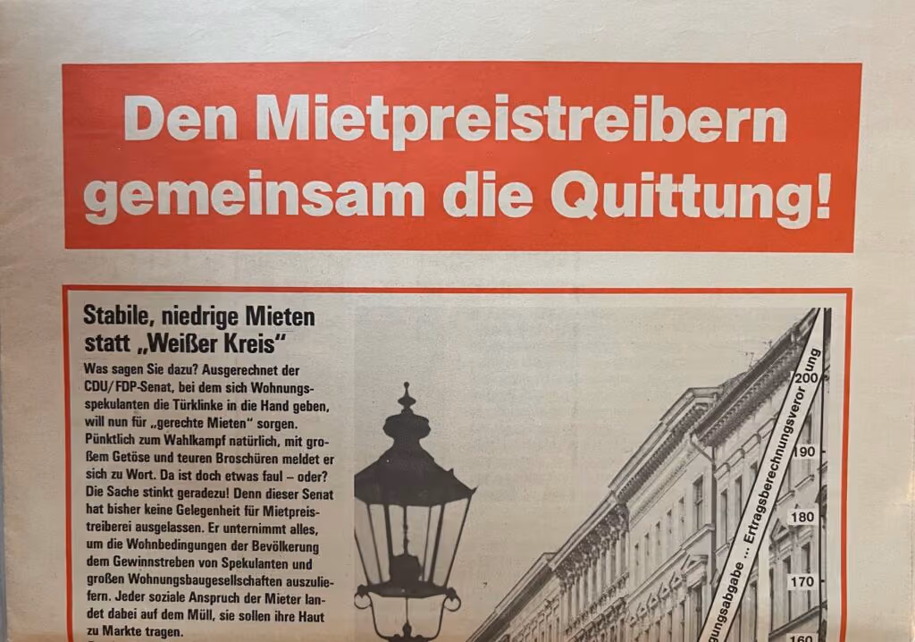 Den Mietpreistreibern gemeinsam die Quittung