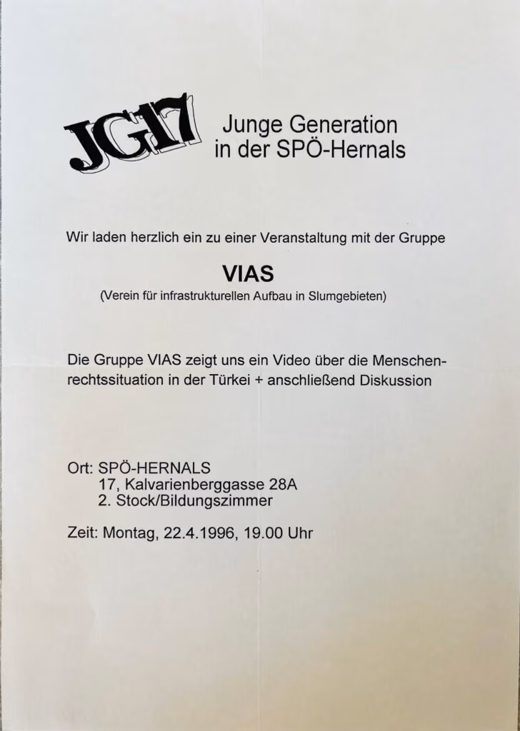 Wir laden herzlich ein zu einer Veranstaltung mit der Gruppe VIAS (Verein für infrastrukturellen Aufbau in Slumgebieten)