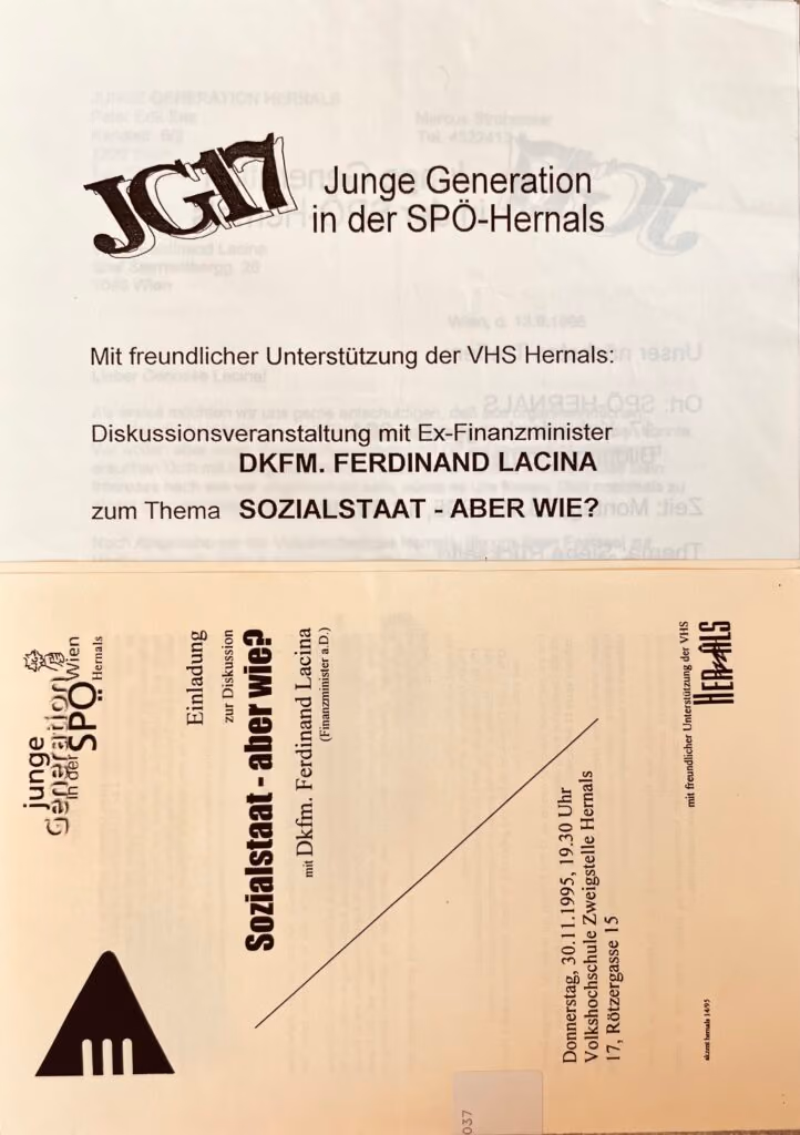 Einladung zur Diskussion: Sozialstaat-aber wie? mit Dkfm. Ferdinand Lacina (Finanzminister a.D.)