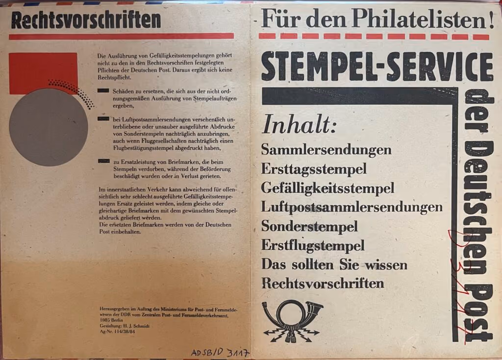 Stempel-Service der Deutschen Post - Für den Philatelisten!