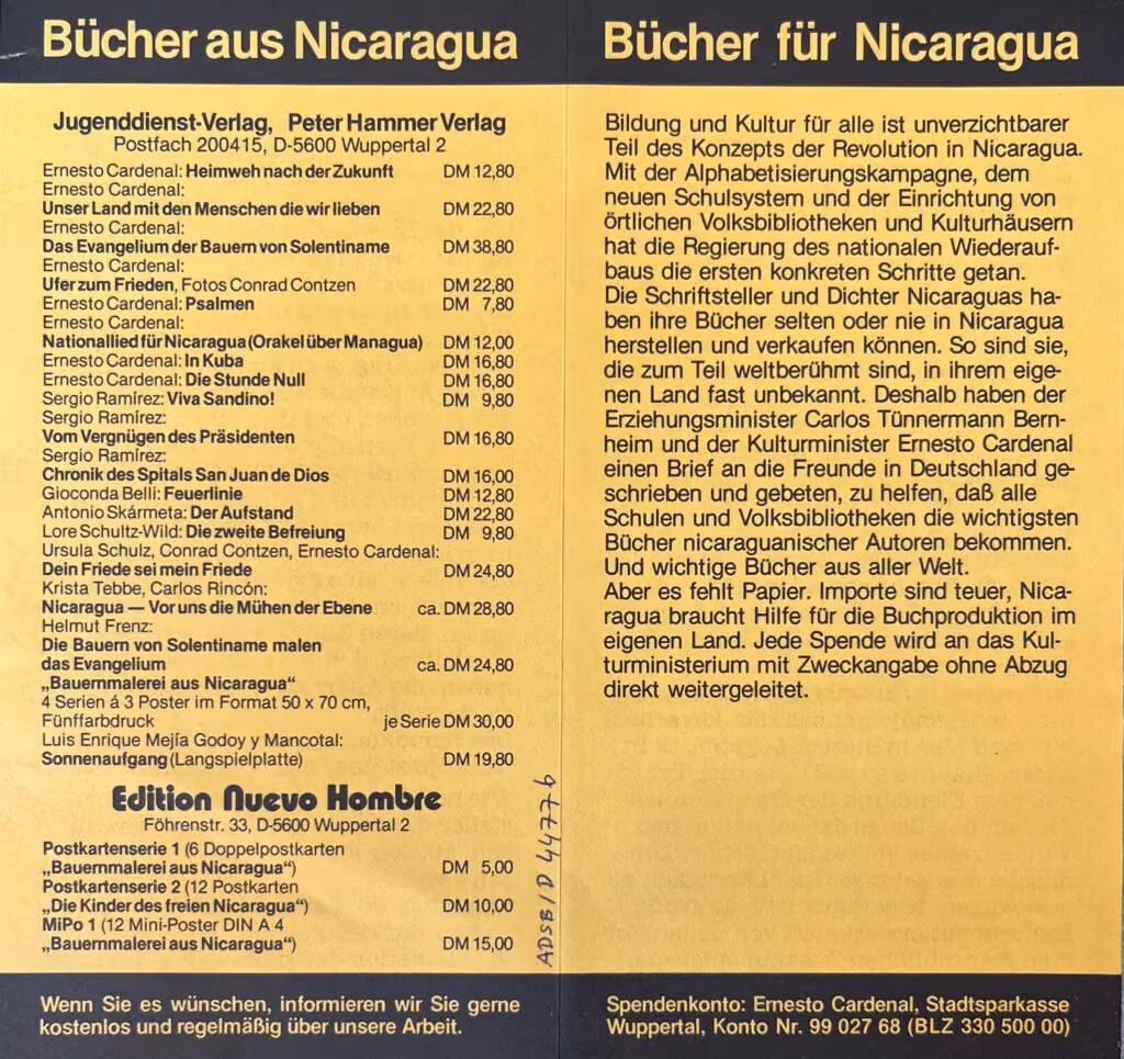 Bücher aus Nicaragua - Bücher für Nicaragua
