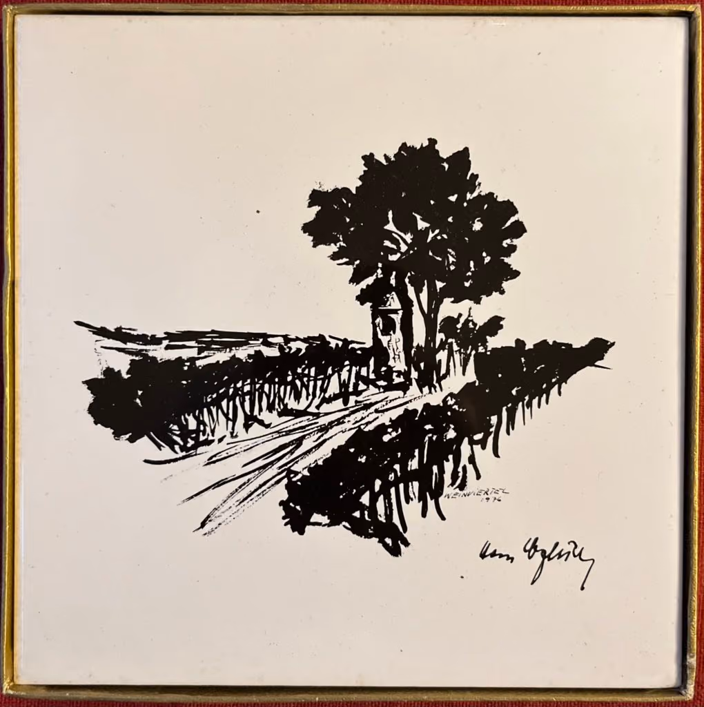 SPÖ-NÖ - Aus der Sammlung "Servus Niederösterreich" - Landschaftliche Stimmungsskizzen von Hans Czettel: Weinviertel 1976