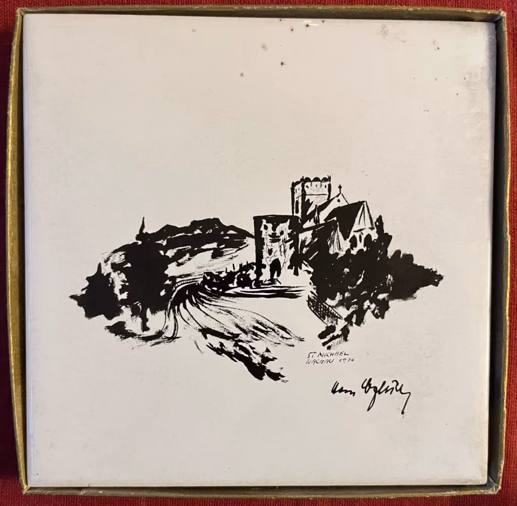 SPÖ-NÖ - Aus der Sammlung "Servus Niederösterreich" - Landschaftliche Stimmungsskizzen von Hans Czettel: St.Michael Wachau 1970