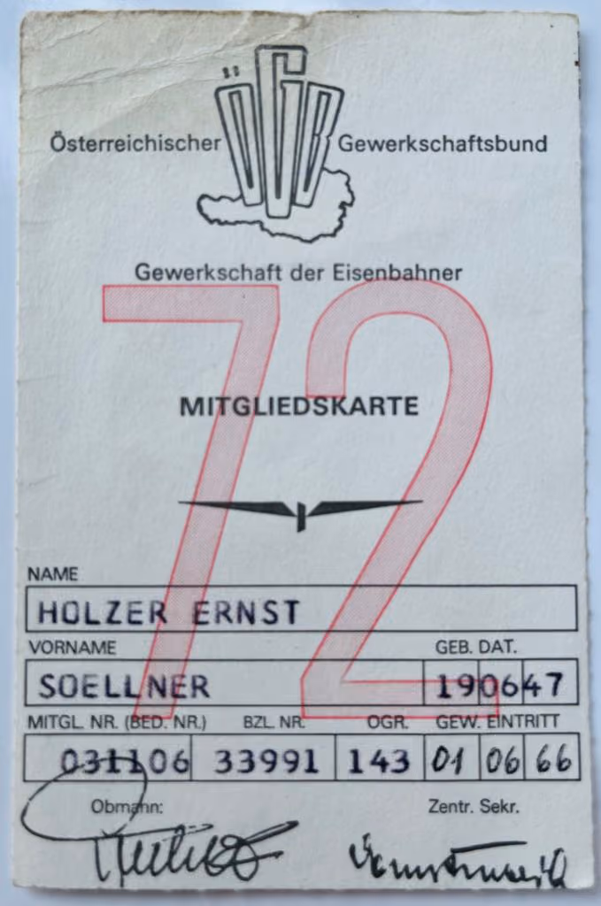 ÖGB - Gewerkschaft der Eisenbahner 1972