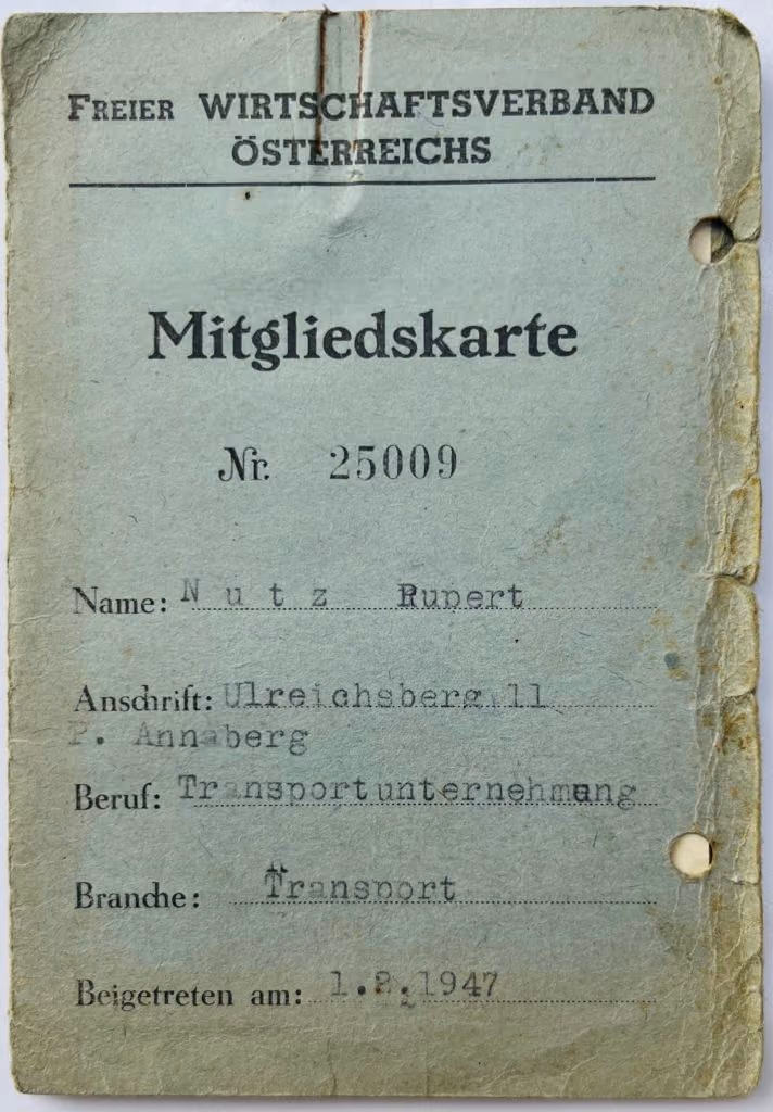 Freier Wirtschaftsverband Österreichs - Mitgliedskarte