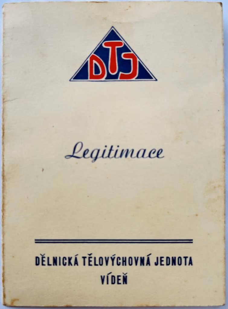 DTJ - Tschechoslowakischer Arbeiterturnverein Wien - Legitimation