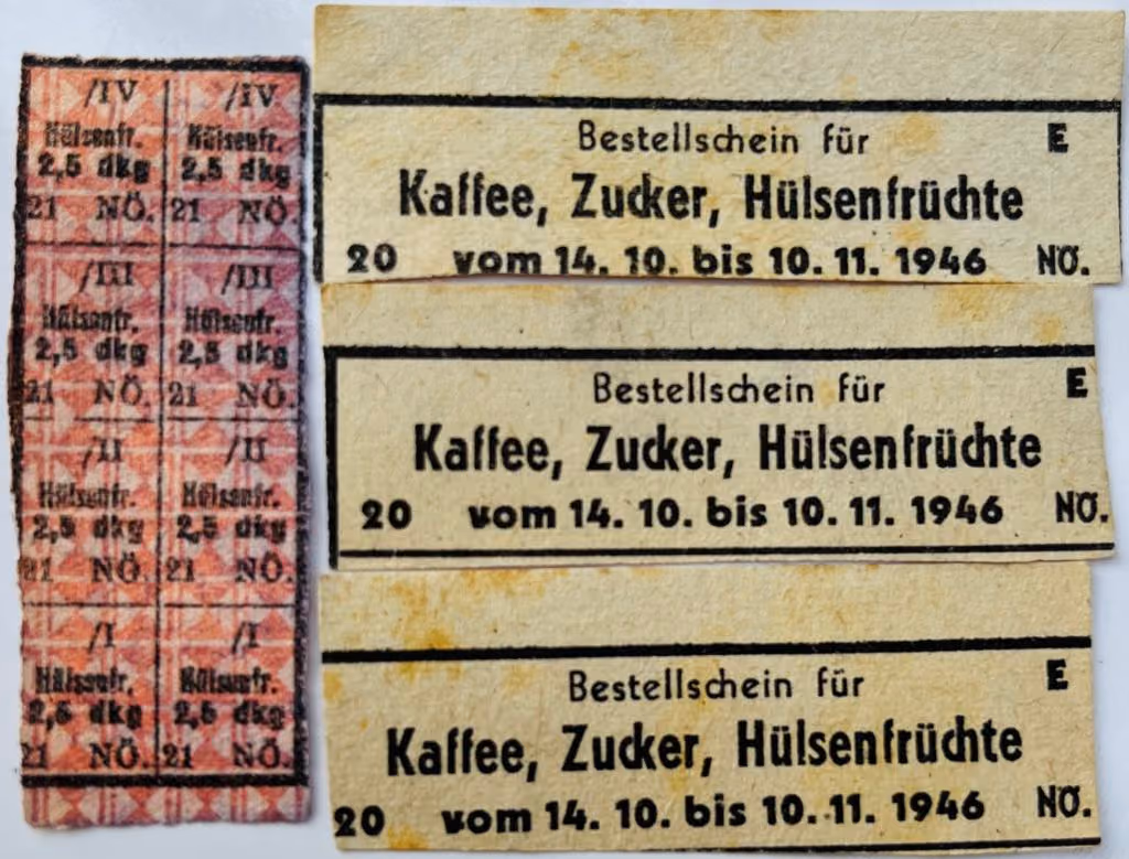 Lebensmittelmarken Niederösterreich 1946