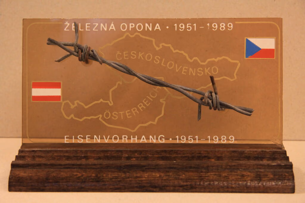 Eiserner Vorhang zwischen der Tschechoslowakei und Österreich