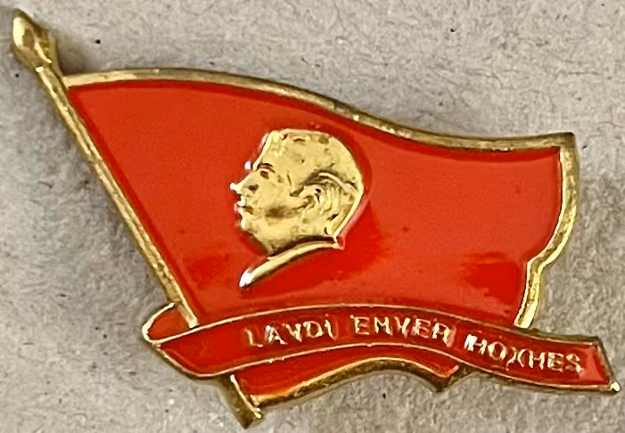 Es lebe Enver Hoxha - Fahne