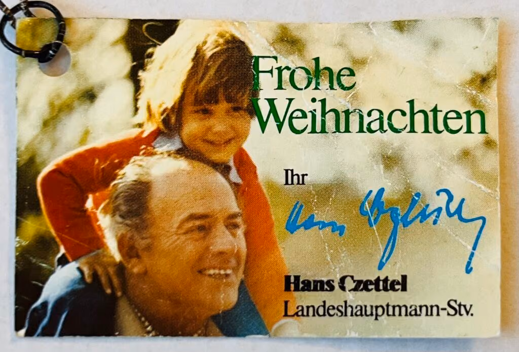 Frohe Weihnachten - Ihr Hans Czettel, Landeshauptmann Stv.