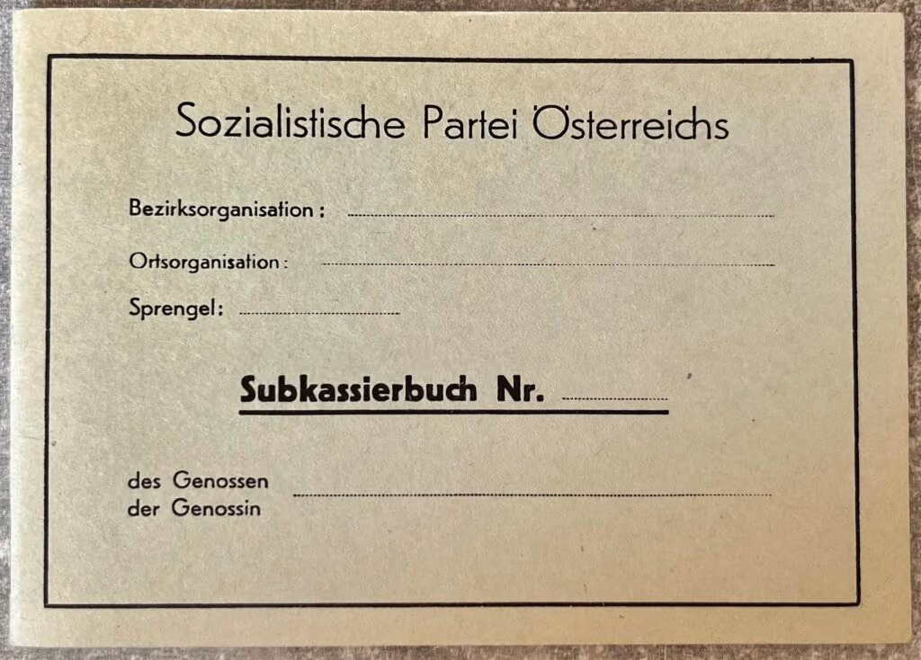 SPÖ - Subkassierbuch