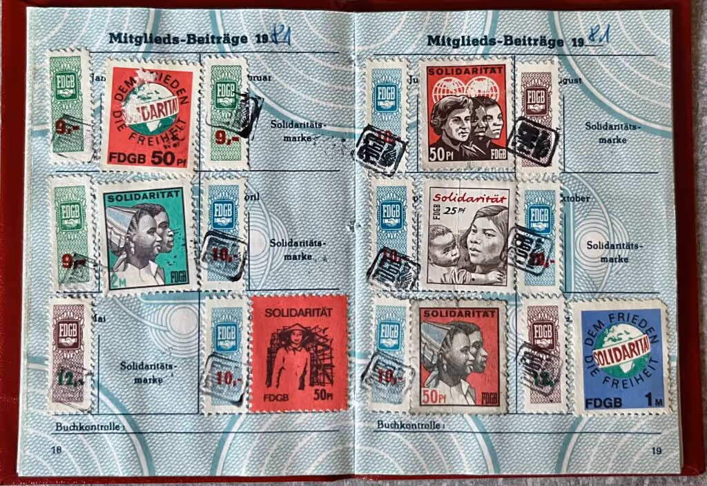 FDGB - Mitgliedsbuch
