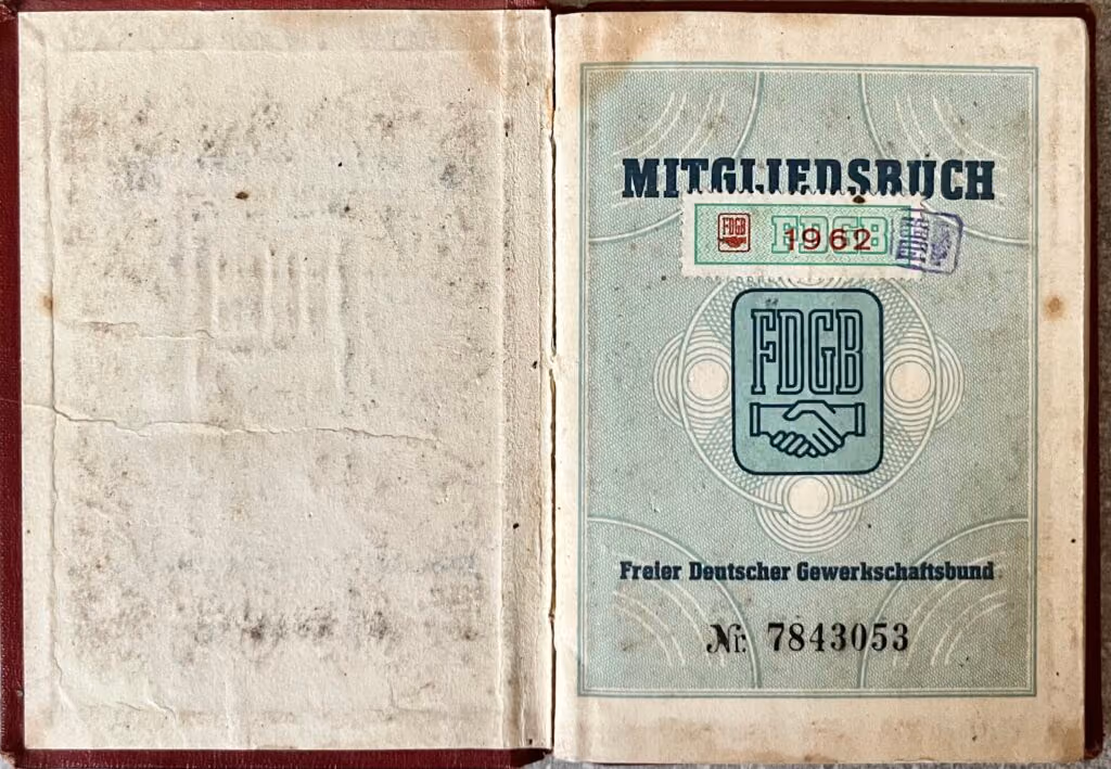 FDGB - Mitgliedsbuch