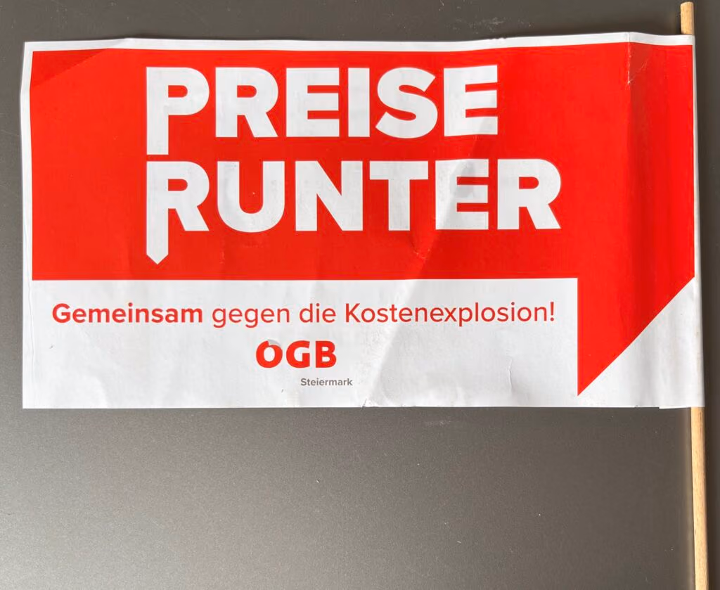 ÖGB-Steiermark - Preise runter - Gemeinsam gegen die Kostenexplosion!