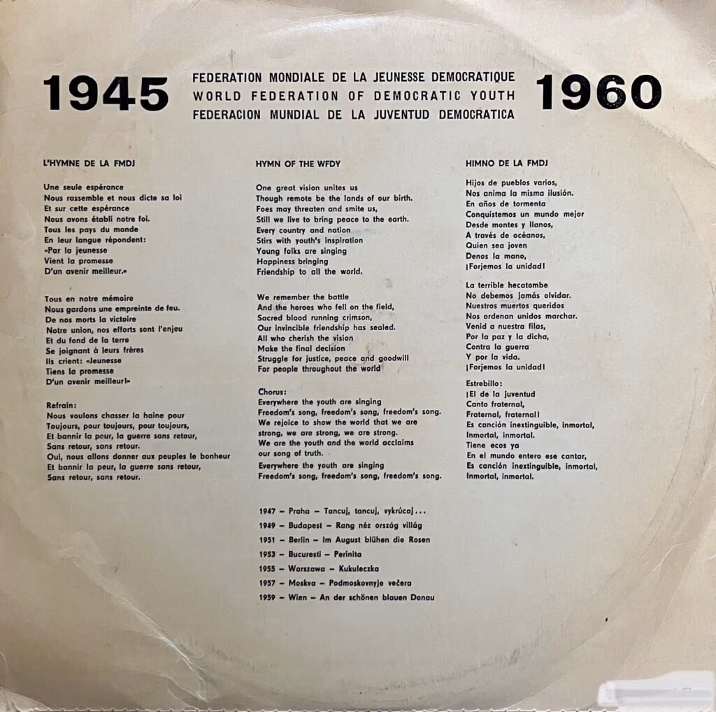 World Federation of Democratic Youth 1945-1960