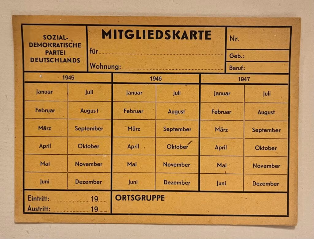 SPD - Mitgliedskarte