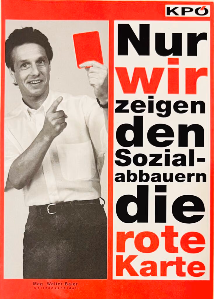 KPÖ - Nur wir zeigen den Sozialabbauern die rote Karte
