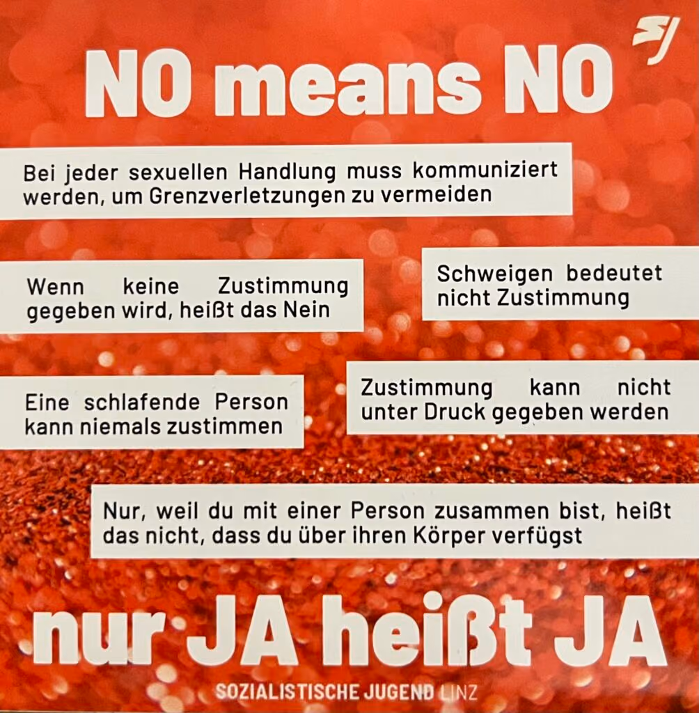 Sozialistische Jugend Linz - No Means No - Nur Ja heißt Ja