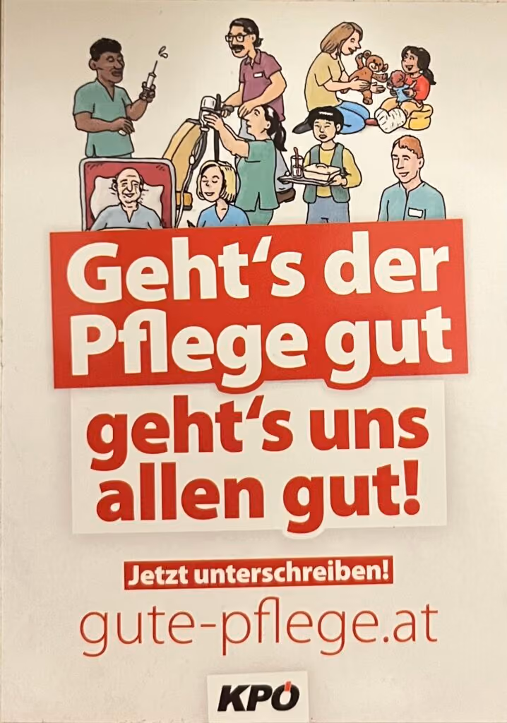 KPÖ - Geht´s der Pflege gut - geht´s uns allen gut!