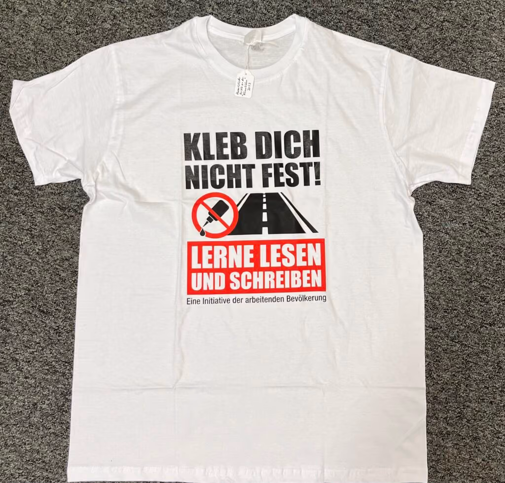 Kleb dich nicht fest! Lerne lesen und schreiben