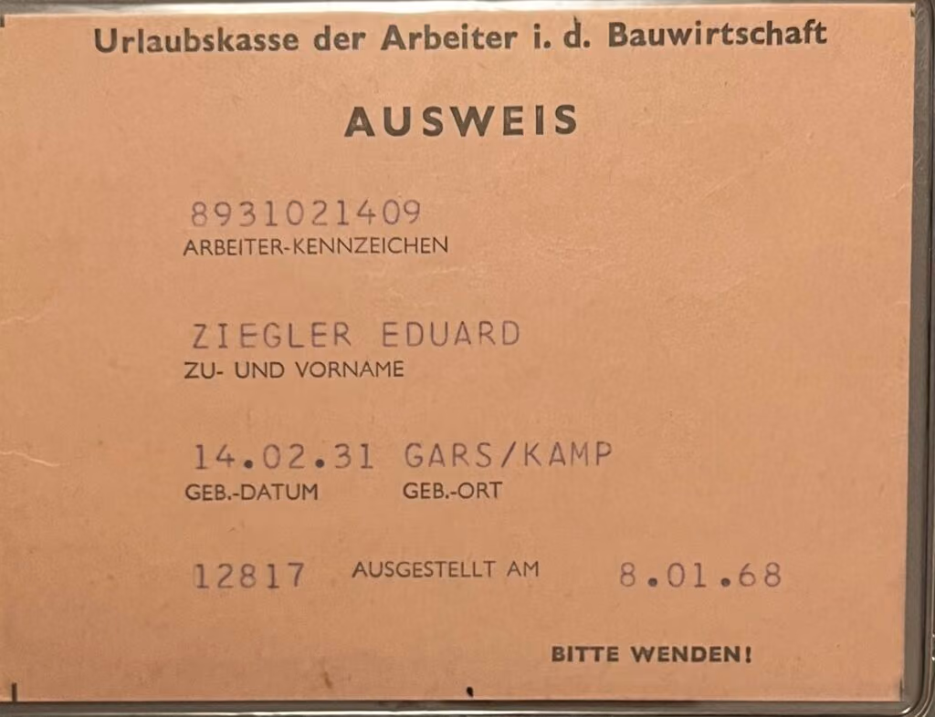 Urlaubskasse der Arbeiter in der Bauwirtschaft
