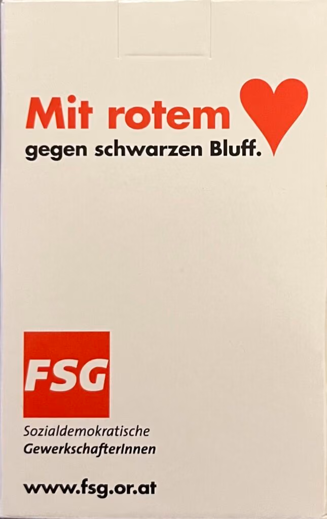 FSG - Sozialdemokratische GewerkschafterInnen - Mit rotem Herz gegen schwarzen Bluff.