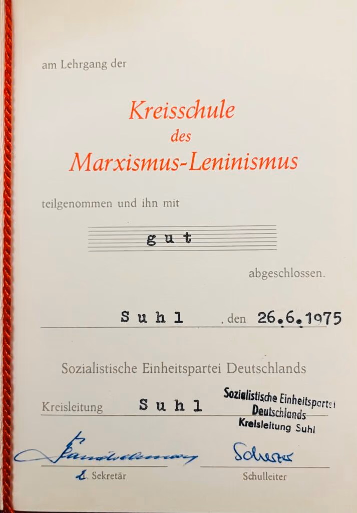 SED-Kreisleitung Suhl - Kreisschule des Marxismus-Leninismus