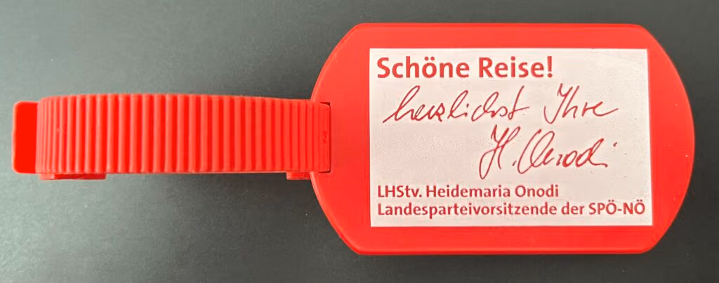 SPÖ-Niederösterreich - Schöne Reise! Herzlichst Ihre H. Onodi