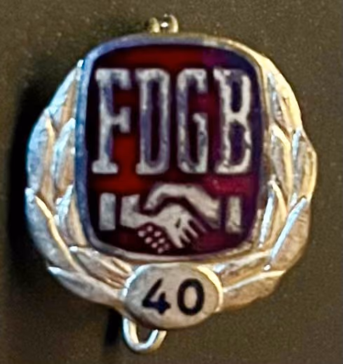 FDGB - 40 Jahre Mitgliedschaft