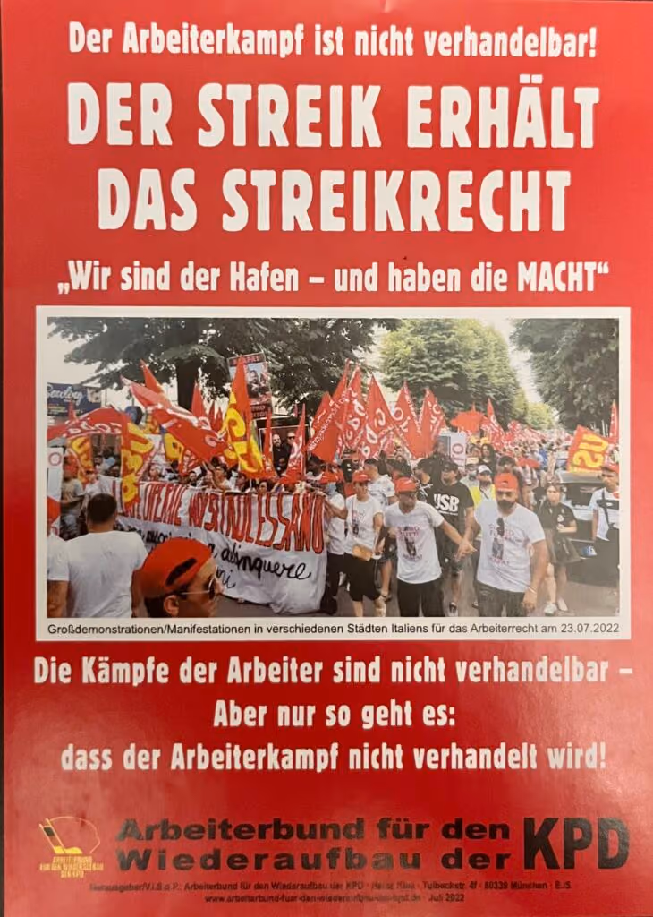 Der Streik erhält das Streikrecht