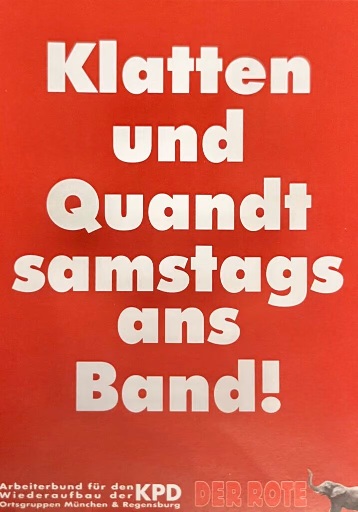 Klatten und Quandt samstags ans Band!