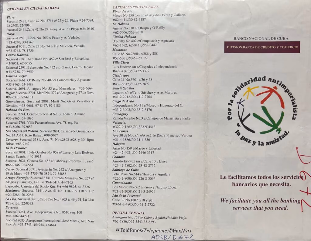14. Weltfestspiele - Havanna 1997 - Kubanische Nationalbank