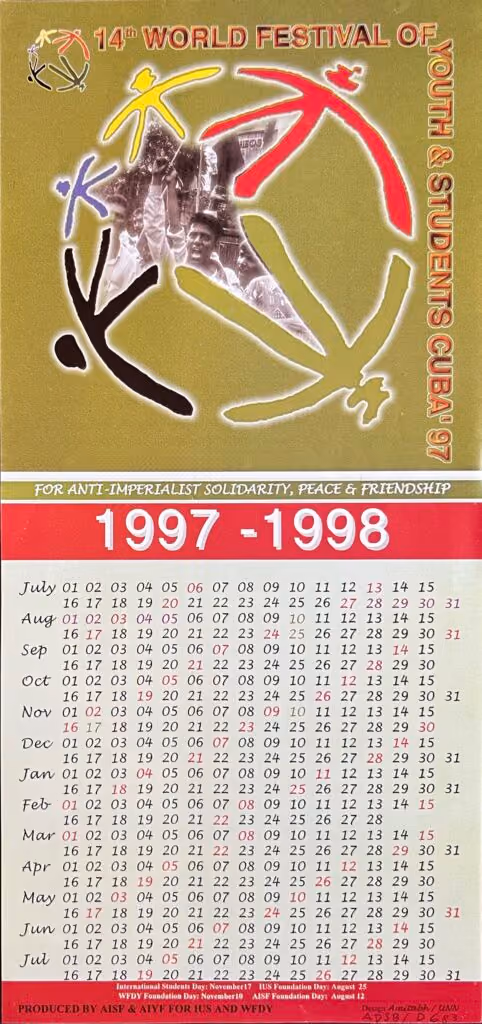 14. Weltfestspiele - Havanna 1997 - Kalender
