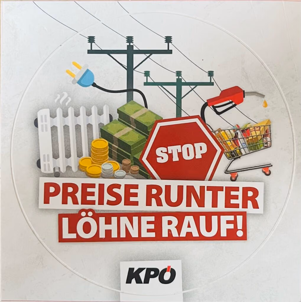 KPÖ - Stop - Preise runter - Löhne rauf!