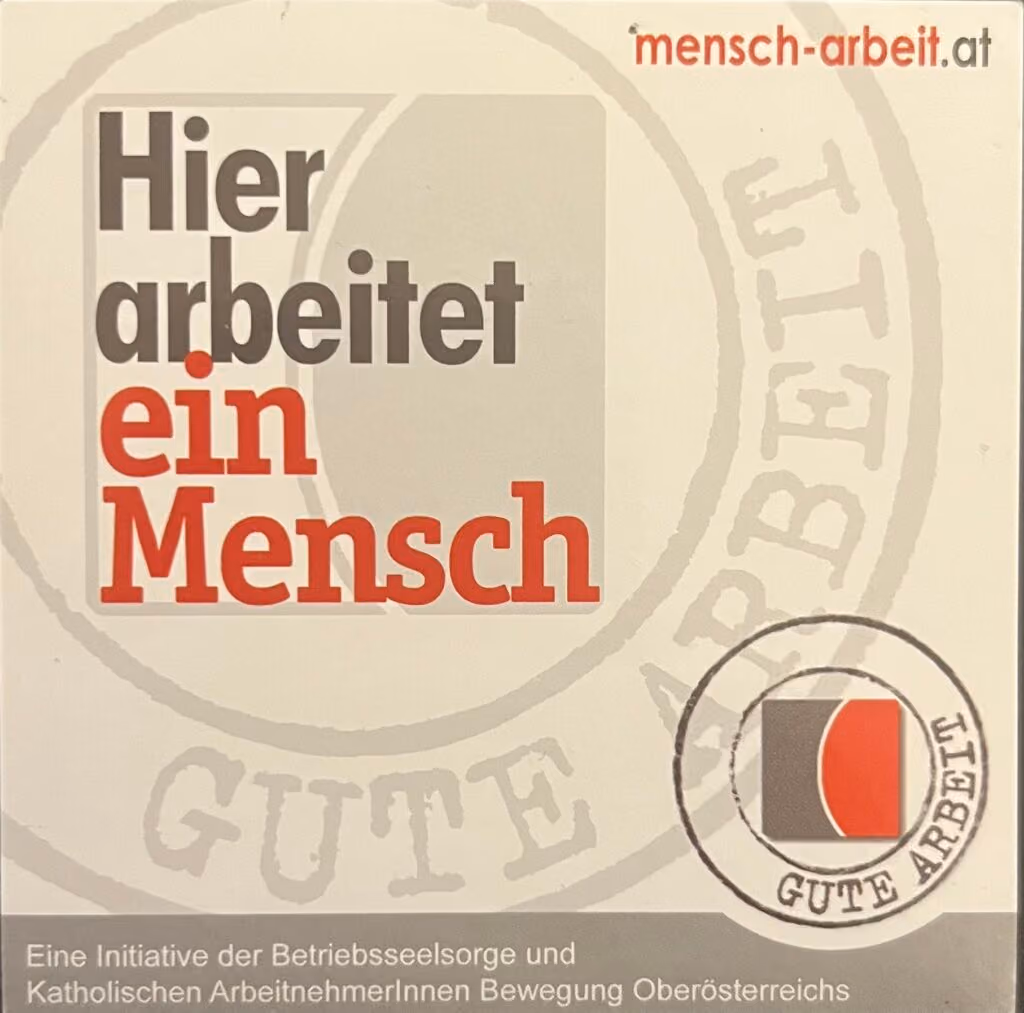Hier arbeitet ein Mensch - Gute Arbeit