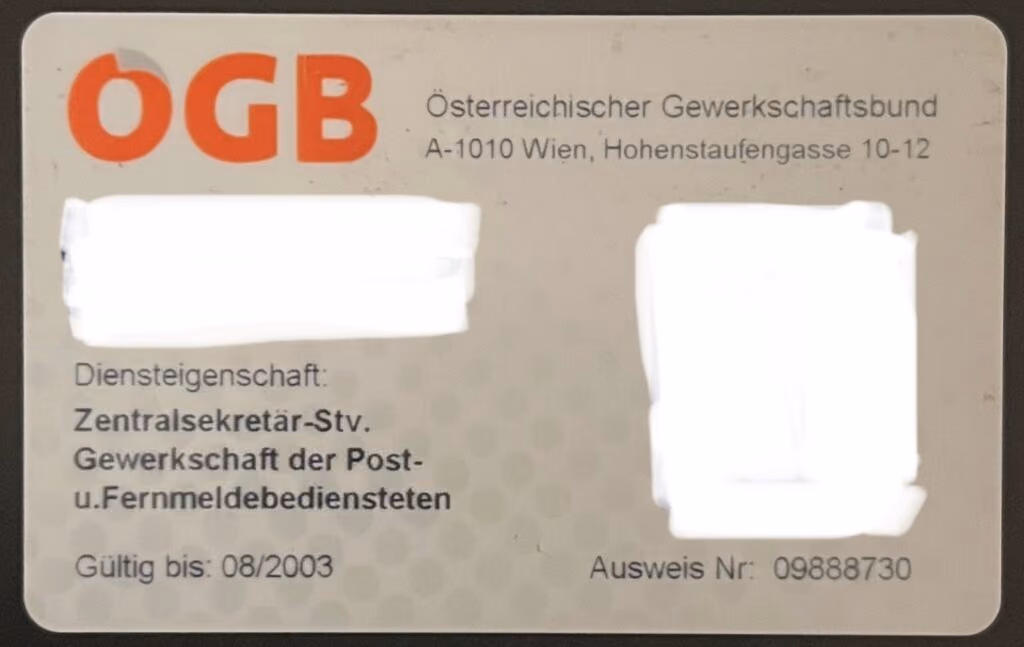 ÖGB - Mitarbeiterausweis