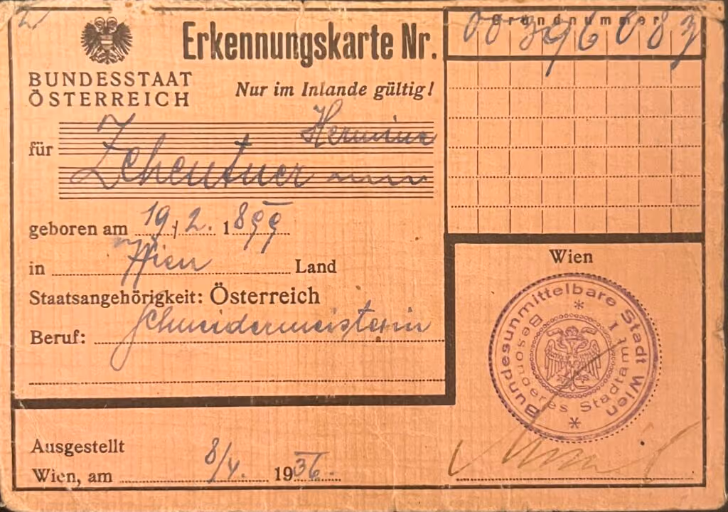 Bundesstaat Österreich - Erkennungskarte