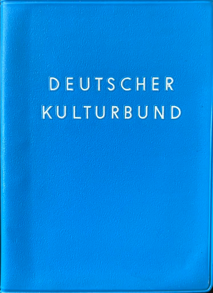 Deutscher Kulturbund - Mitgliedsbuch