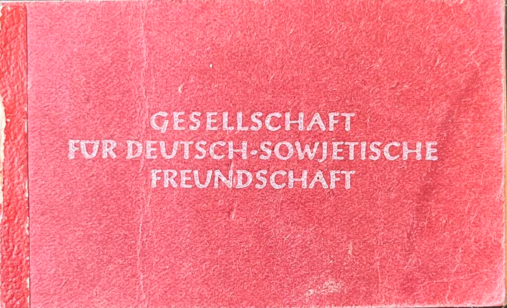 DSF - Gesellschaft für Deutsch-Sowjetische Freundschaft - Mitgliedsbuch