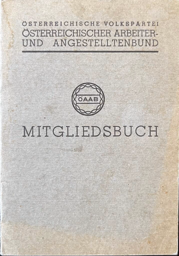 ÖAAB - Mitgliedsbuch