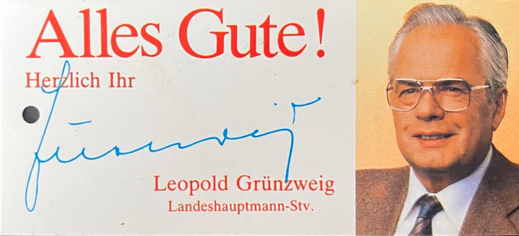 SPÖ-NÖ - Alles Gute! Herzlich Ihr Leopold Grünzweig