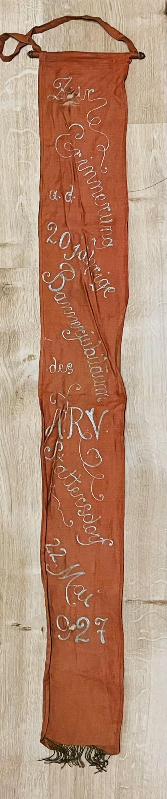 Zur Erinnerung an das 20jährige Bannerjubiläum des Arbeiter-Radfahrer-Vereins Stattersdorf 22.Mai 1927