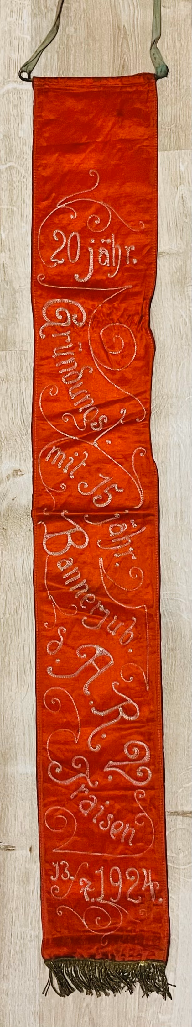 20jähriges Gründungsfest mit 15jährigem Bannerjubiläum Arbeiter-Radfahrer-Verein Traisen 13.7.1924