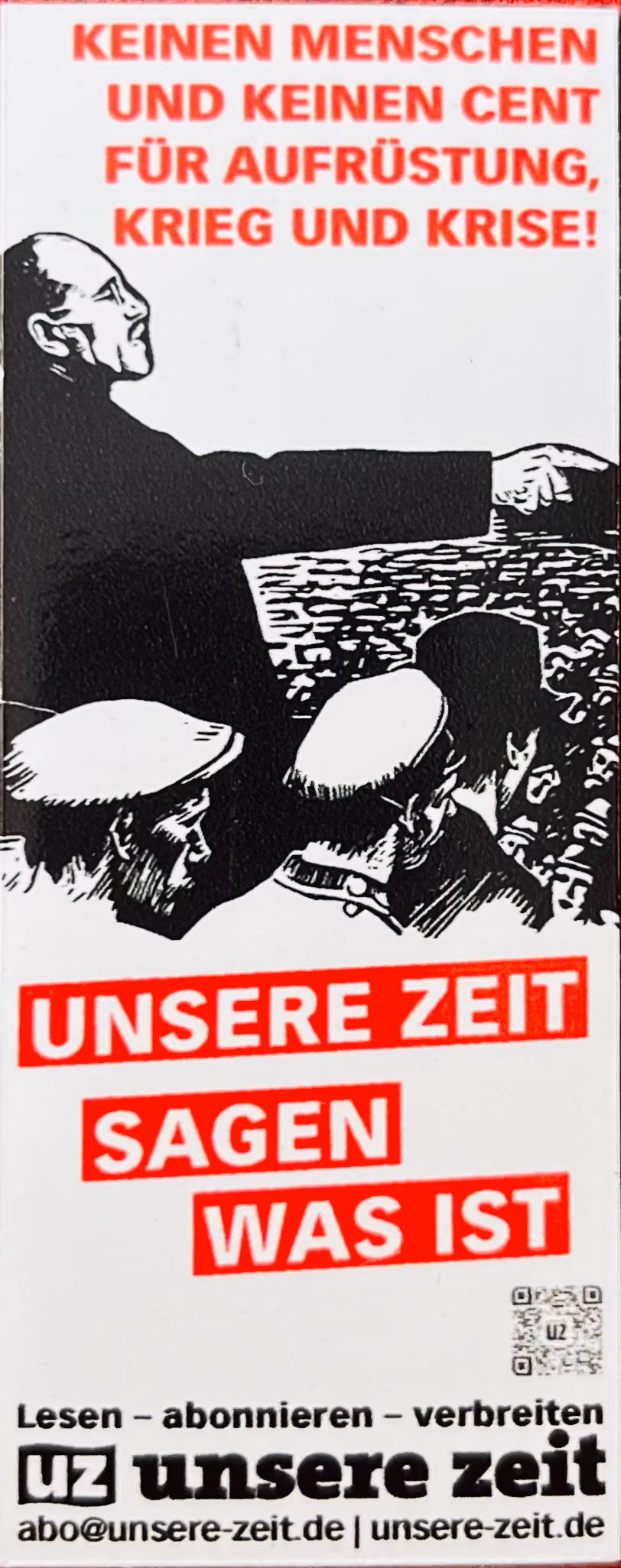 Keinen Menschen und keinen Cent für Aufrüstung, Krieg und Krise!