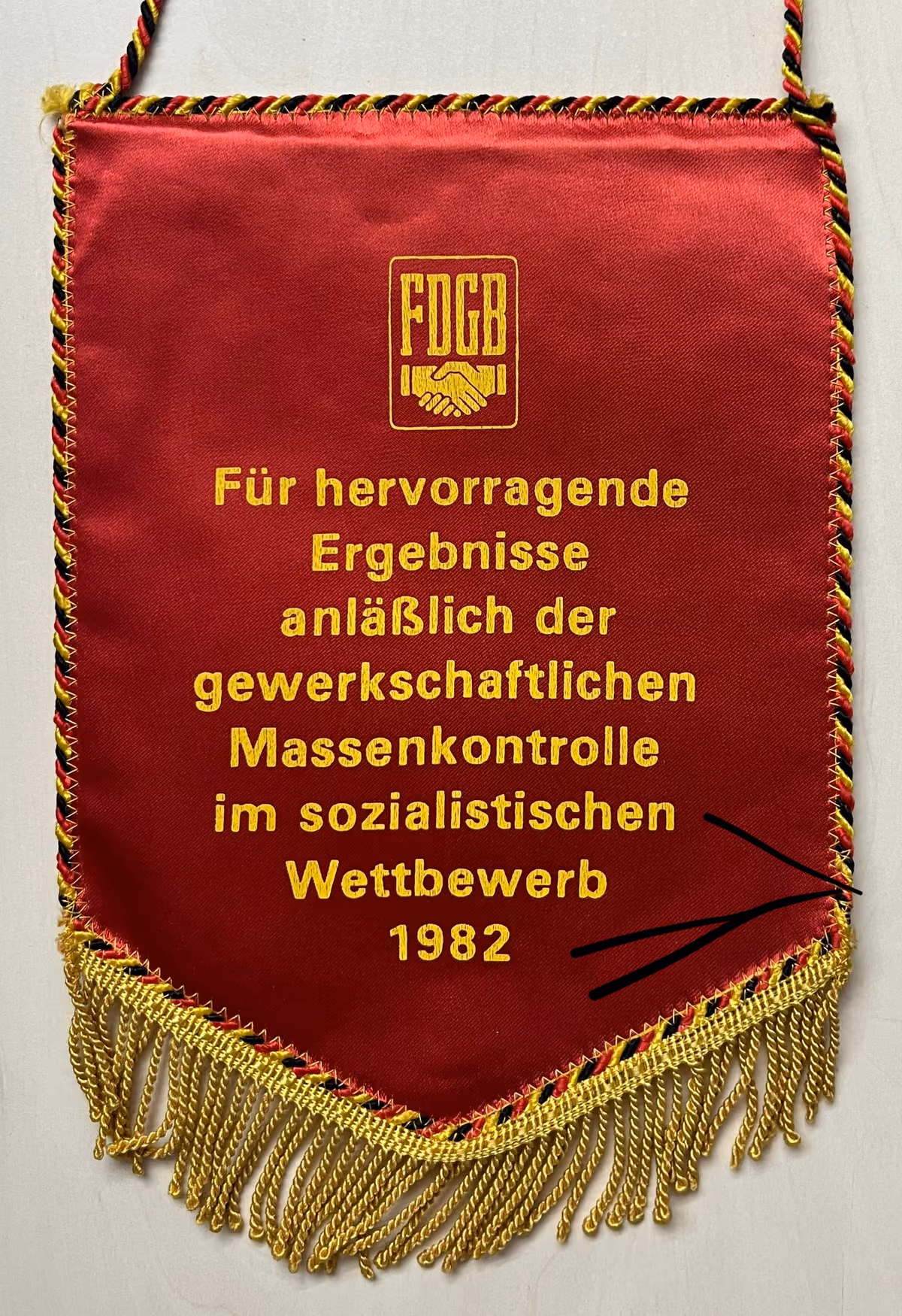 FDGB - Für hervorragende Ergebnisse anläßlich der gewerkschaftlichen Massenkontrolle im sozialistischen Wettbewerb 1982
