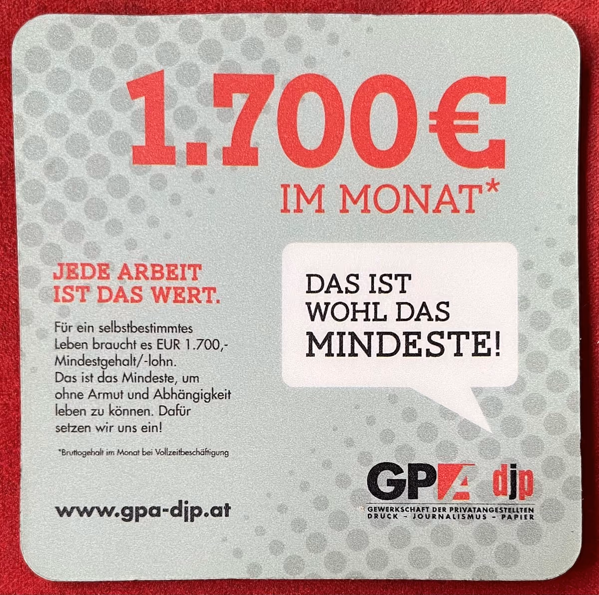 GPA-djp - 1.700 € im Monat, das ist wohl das Mindeste