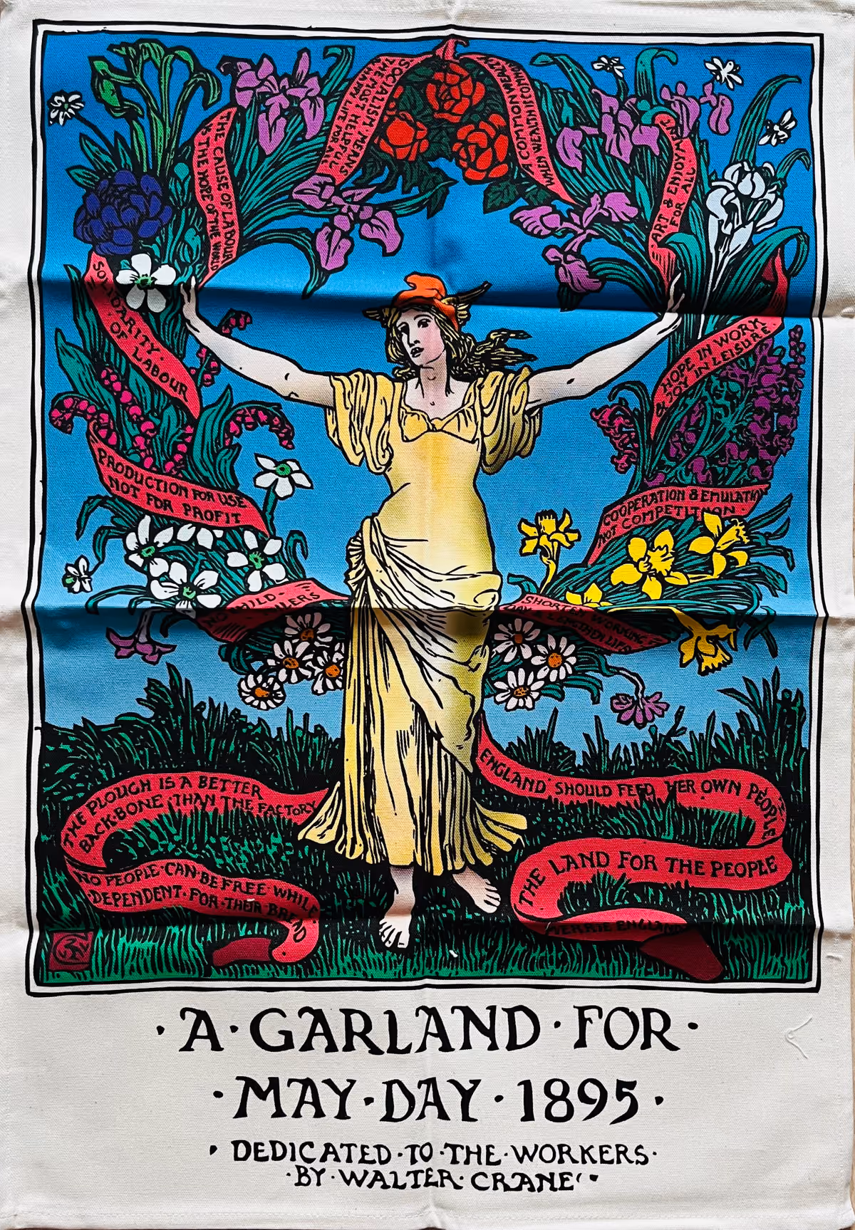 A Garland for May Day 1895 dedicated to the Workers by Walter Crane