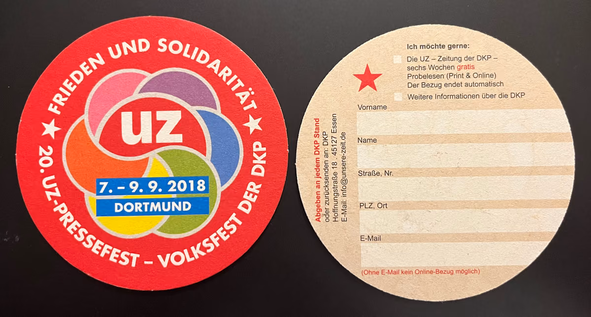 20. UZ-Pressefest - Volksfest der DKP - Frieden und Solidarität