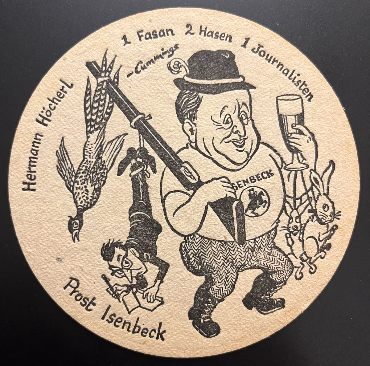 Hermann Höcherl - 1 Fasan, 2 Hasen, 1 Journalisten - Prost Isenbeck