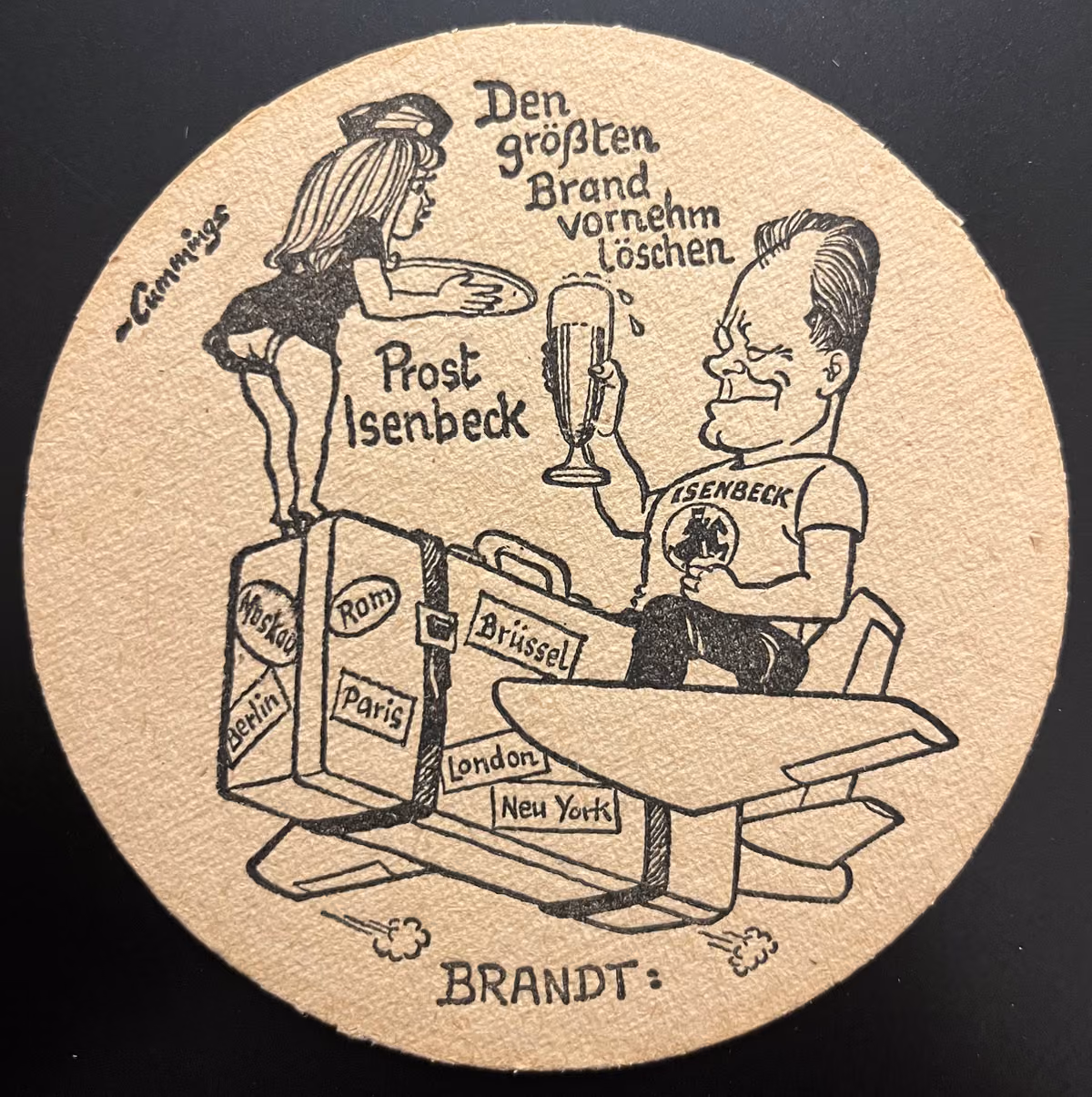 Willy Brandt - Den größten Brand vornehm löschen - Prost Isenbeck